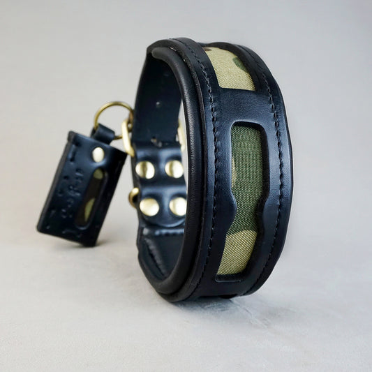 Military collar - S: neck between 32-42cm/ 5cm wide, for Medium and Large Dogs.