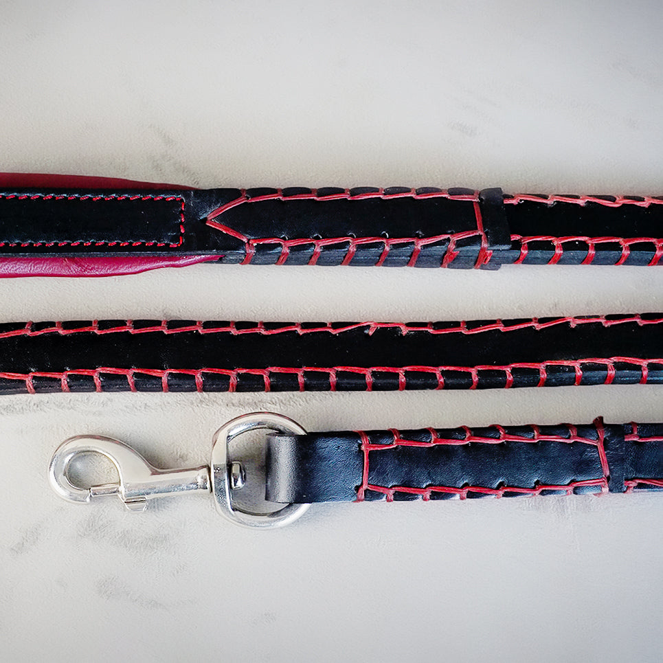 Handsewn 2 leash - Premium Leather leash for Medium and Large Dogs, Handmade